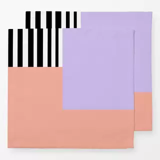 Servietten Black Stripes and lila