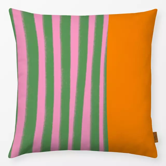 Kissen Bunte Streifen Liebe von Ute Arnold