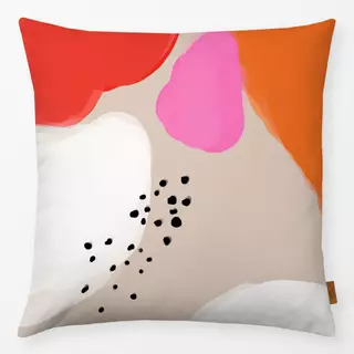 Kissen Dots pink red