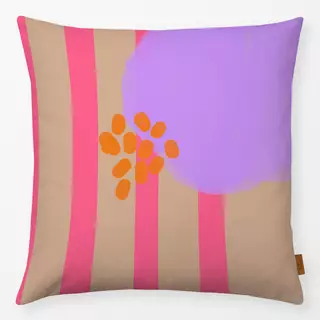 Kissen Stripes lila orange pink