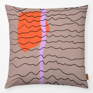 Kissen Mocca Sun and Waves