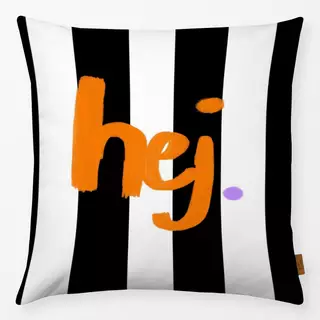 Kissen hej black stripes