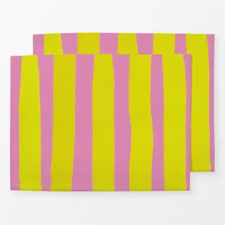 Tischset Pinky lemon stripes