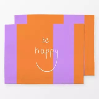 Tischset be happy bunt