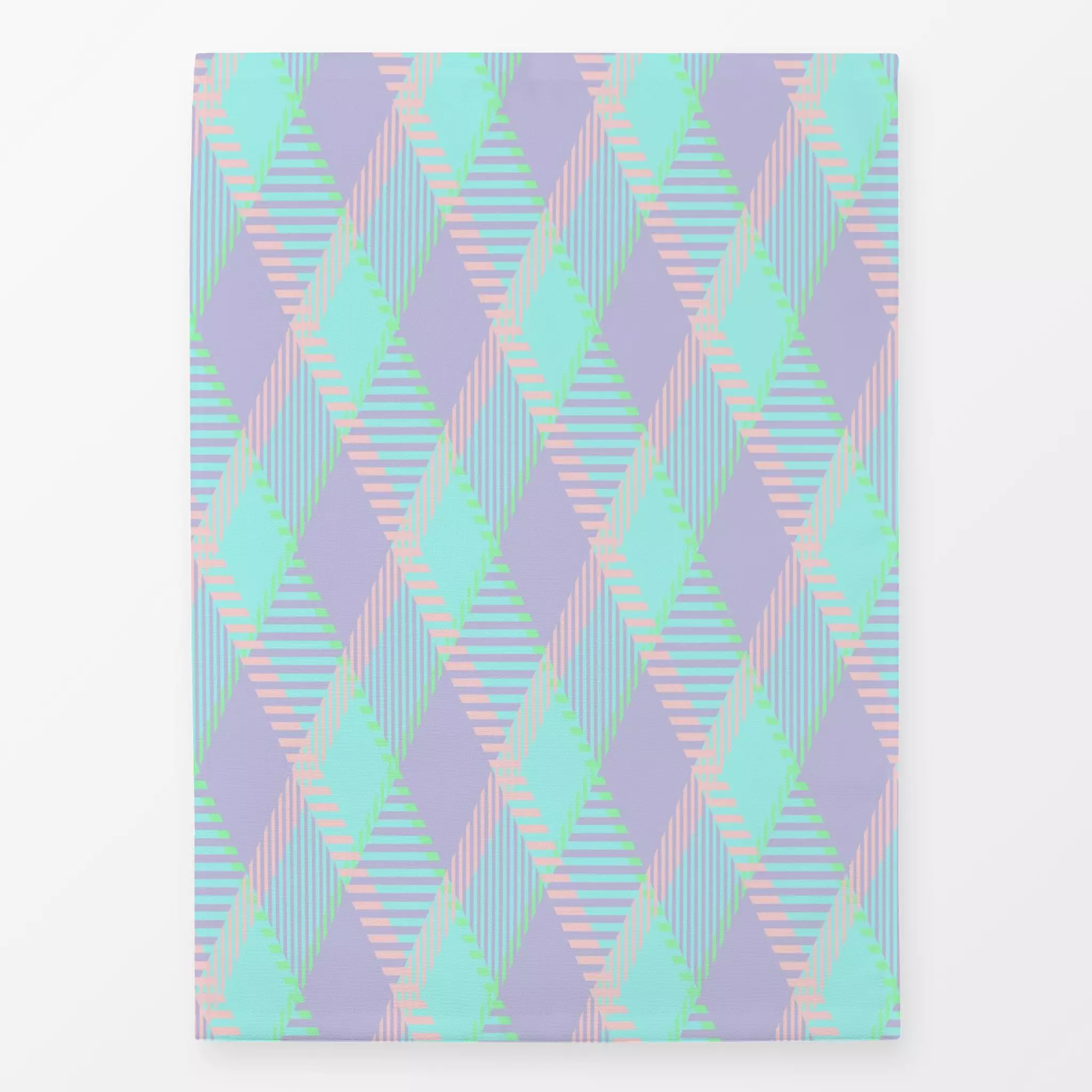Geschirrtücher Caro türkis - Symbole & Muster - von „duundich"; boho, hippie, Muster, linie, Linien, altrosa, graphisch, Far...
