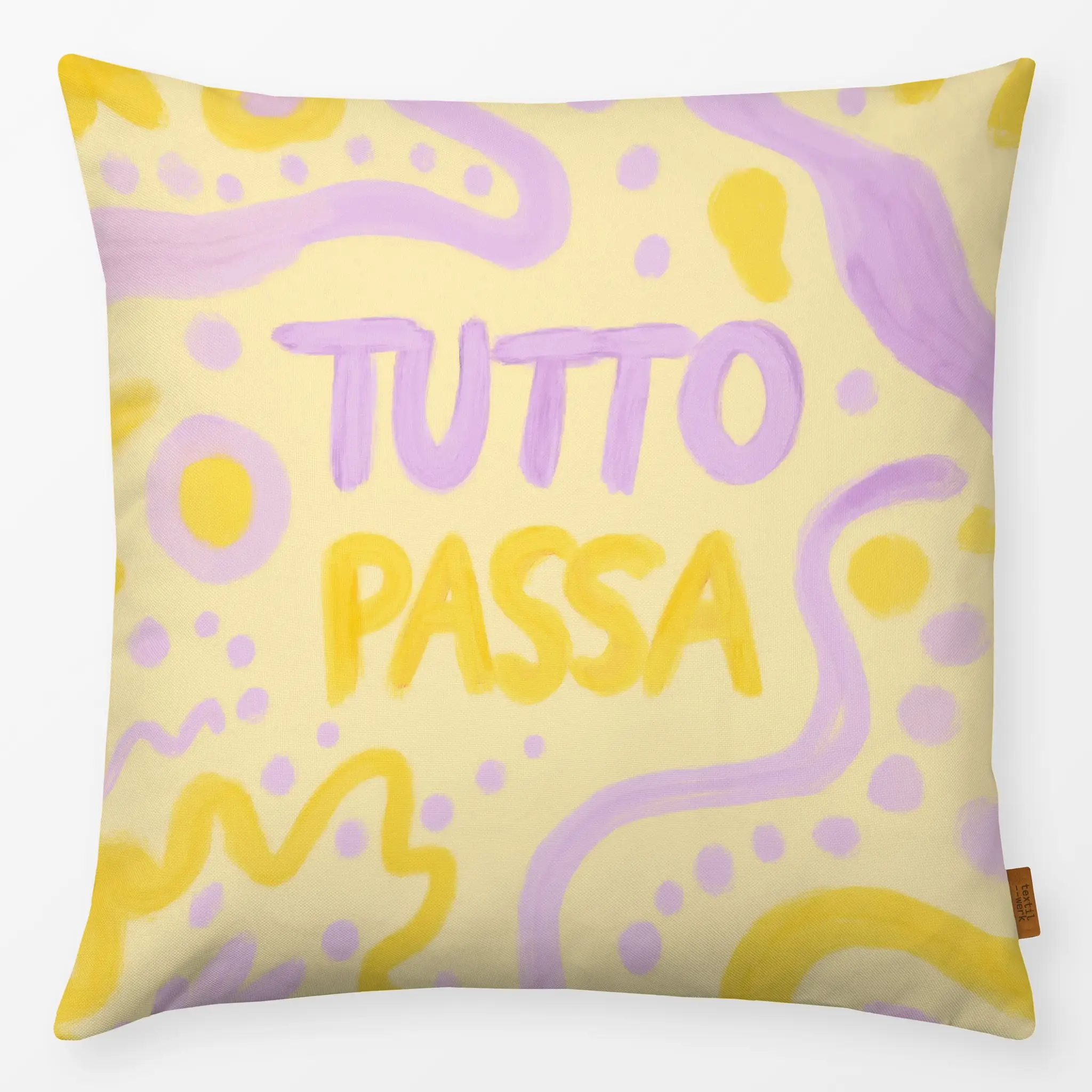 Kissen Kissen Tutto Passa Gelb Lila