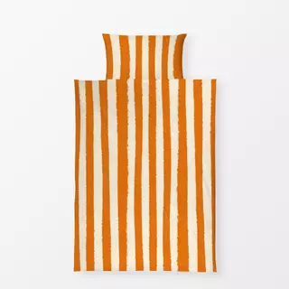 Bettwäsche Streifen Orange