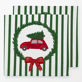 Servietten Weihnachten Auto Schleife