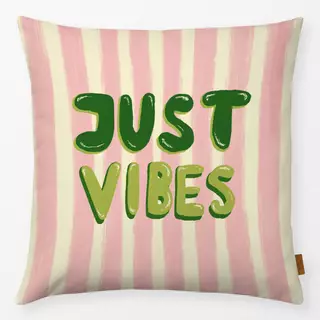 Kissen Just Vibes gestreift