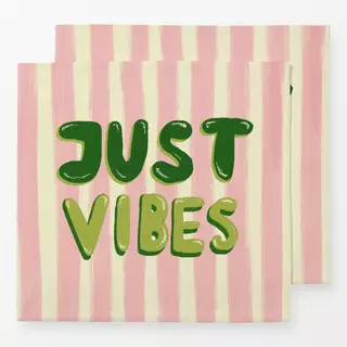 Servietten Just Vibes gestreift