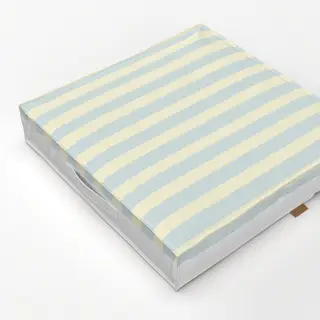 Bodenkissen Streifen hellblau beige