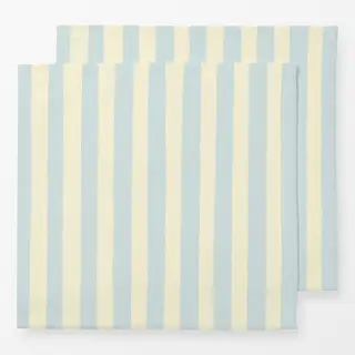 Servietten Streifen hellblau beige