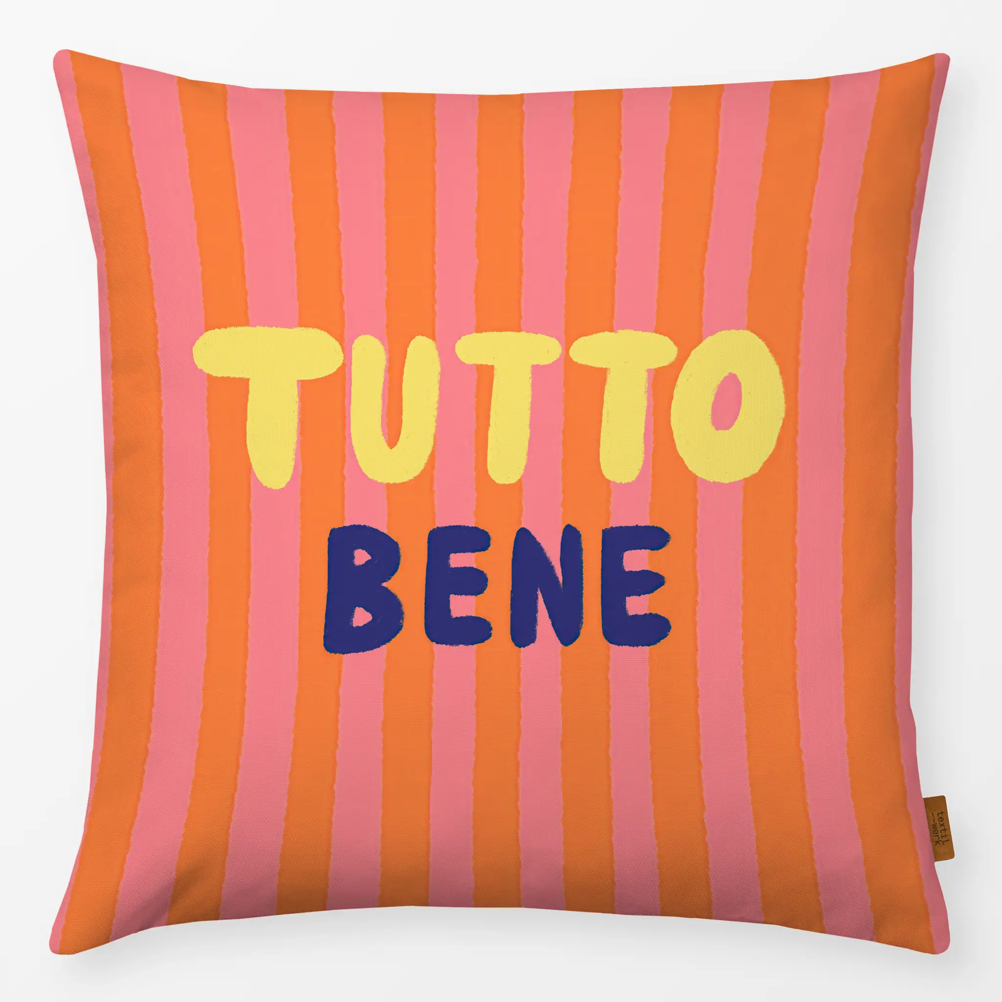 Kissen Kissen Tutto Bene orangerosa Streifen