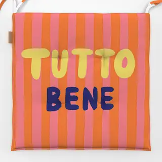 Sitzkissen Tutto Bene orangerosa Streifen
