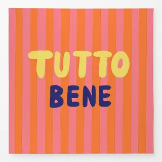 Tischdecke Tutto Bene orangerosa Streifen