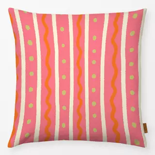 Kissen Steifen rosa orange
