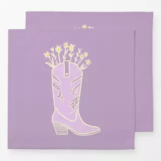 Servietten Cowboy Stiefel lila