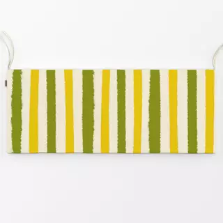 Bankauflage Streifen Olive & Zitrone
