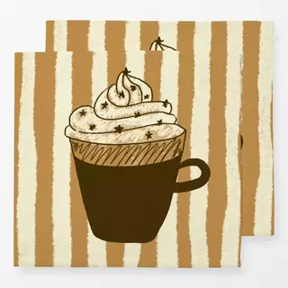 Servietten Kaffee mit Sahne