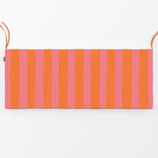 Bankauflage Streifen Orange Rosa