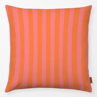 Kissen Streifen Orange Rosa
