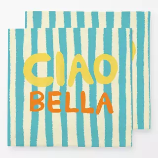Servietten Ciao Bella Hellblau
