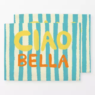 Tischset Ciao Bella Hellblau