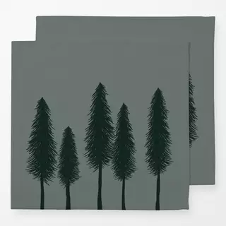 Servietten Mørkegrøn Skov