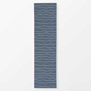 Tischläufer Wasser Graublau Dunkel