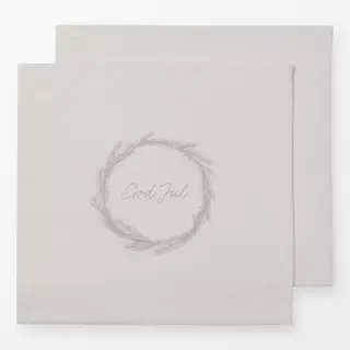 Servietten Beige God Jul Krans