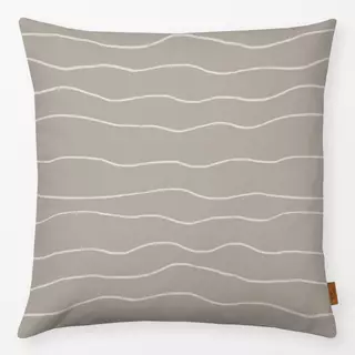 Kissen Wasser Beige Dunkel