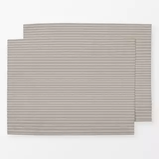 Tischset Streifen Beige Dunkel