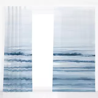 Dekovorhang Watercolor strokes Blue