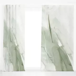 Dekovorhang Brush strokes warm tones 1 Brush strokes green tones 1