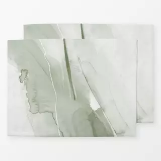 Tischset Brush strokes warm tones 1 Brush strokes green tones 1