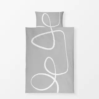 Bettwäsche Ink Strokes 3 Gray Background