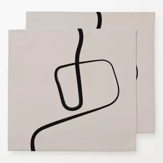 Servietten Ink Strokes 2 Beige And Black