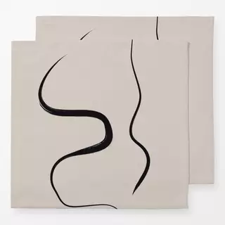 Servietten Ink Strokes 1 Beige And Black