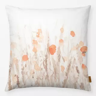 Kissen Orange Watercolor Poppies