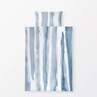 Bettwäsche Soft Blue Watercolor Strokes