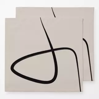 Servietten Ink Strokes 3 Beige And Black