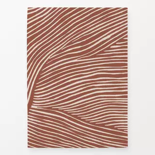 Geschirrtücher Terracotta Linocut Stripes