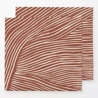 Servietten Terracotta Linocut Stripes