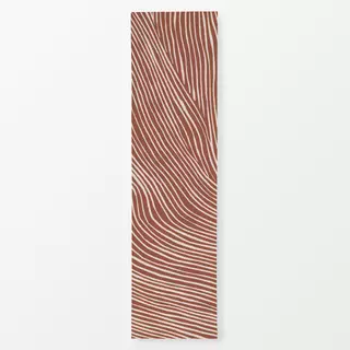 Tischläufer Terracotta Linocut Stripes