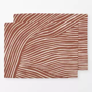 Tischset Terracotta Linocut Stripes