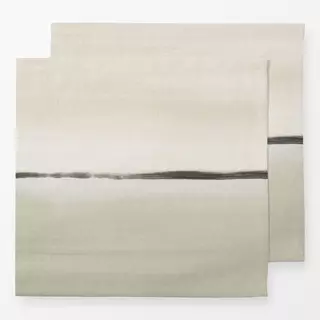 Servietten Beige minimalist watercolor Green minimalist watercolor