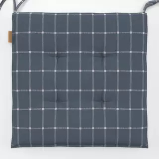 Sitzkissen Blau Kariert