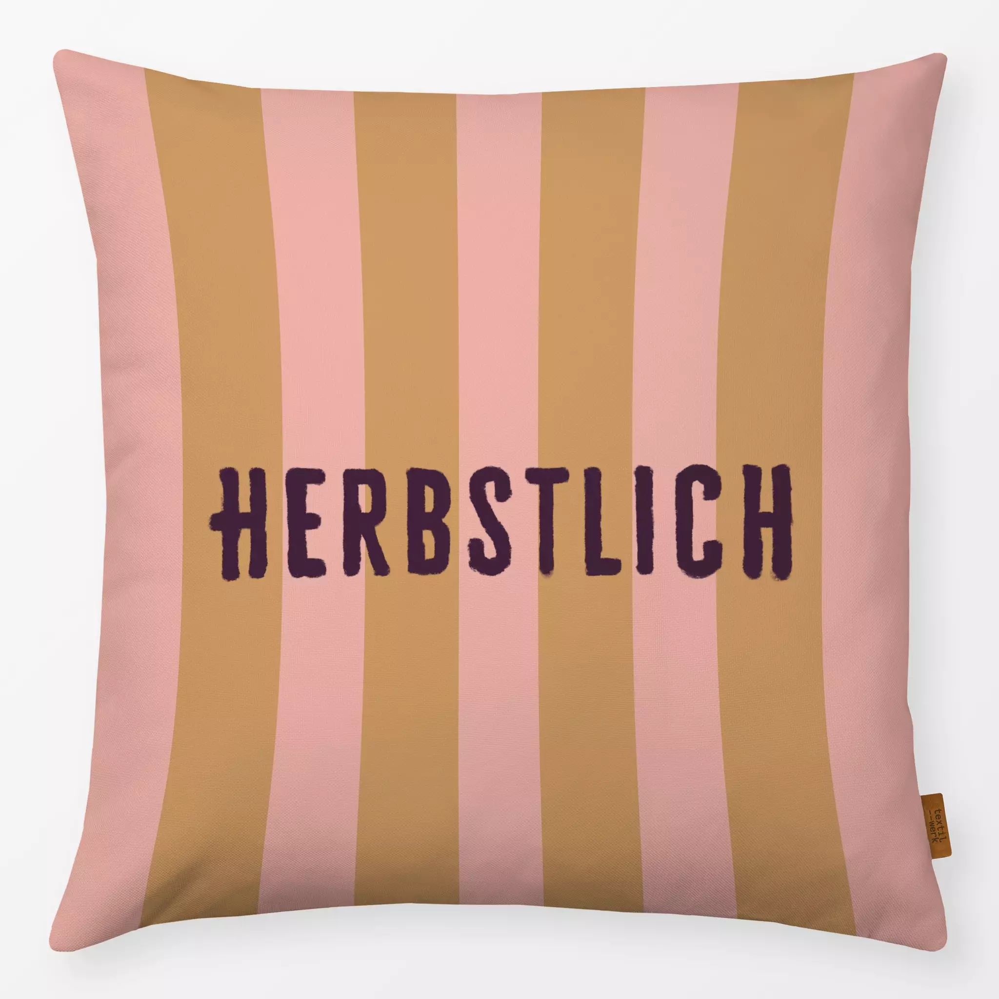 Kissen Kissen Herbstlich Auf Streifen Braun
