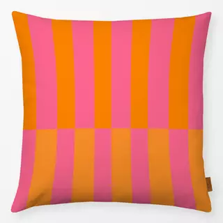 Kissen Streifen Sommerpink Orange