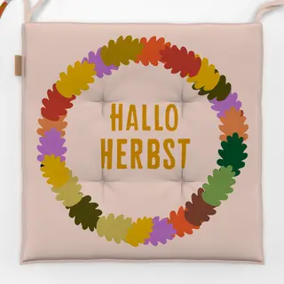 Sitzkissen Hallo Herbst Bunter Kranz